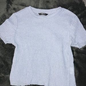 Shein light blue crop top🦋 .